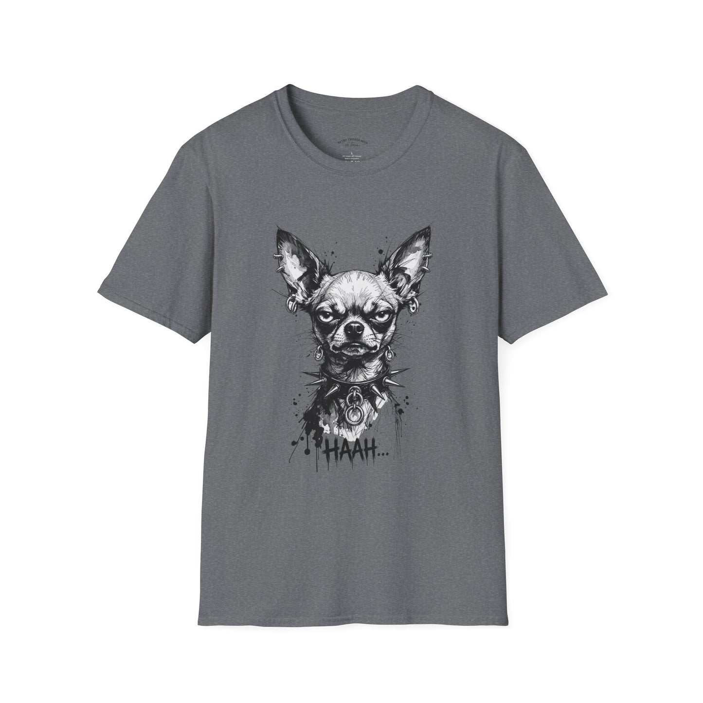 Chihuahua Portrait T‑Shirt — Expressive Black & White Dog Art Tee