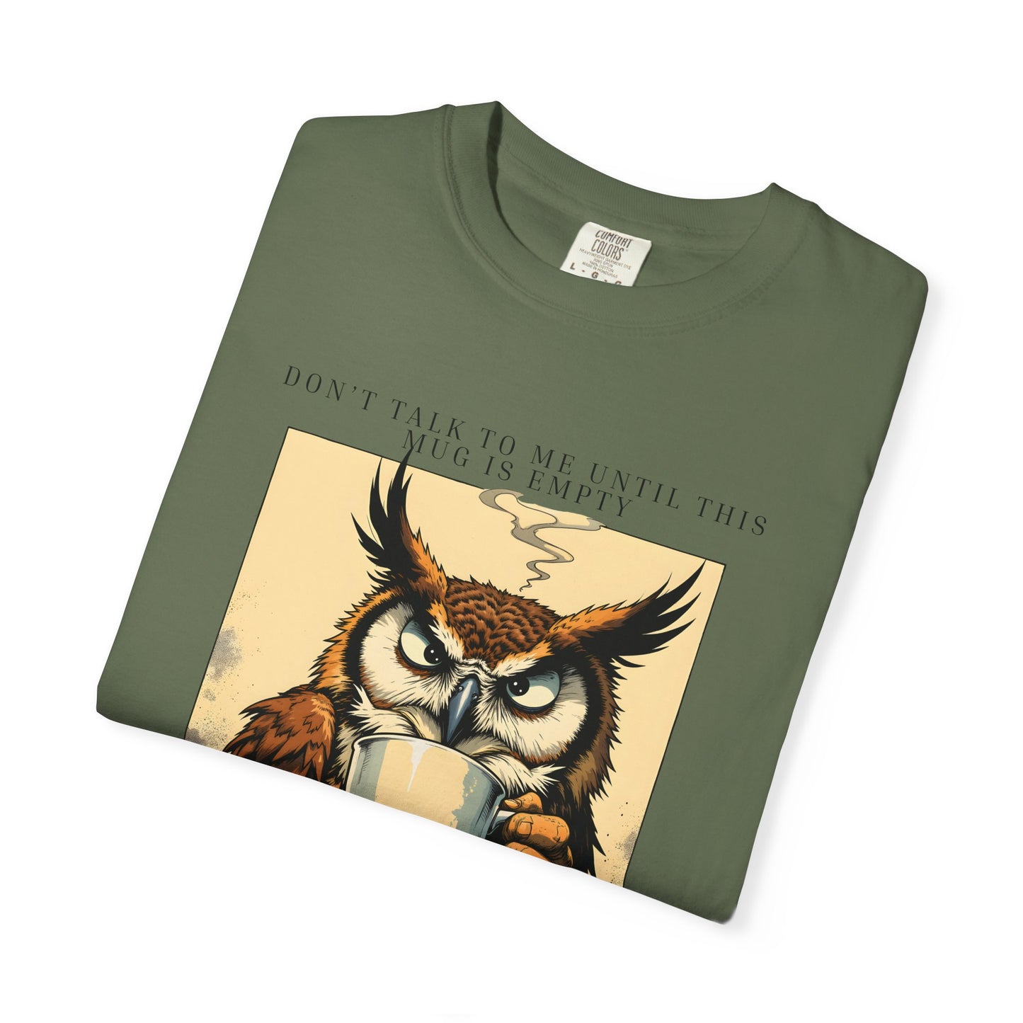 Coffee First Owl T-Shirt — Vintage Coffee Lover Graphic Tee