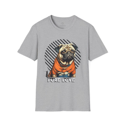 Pure Love Pug Unisex Softstyle T-Shirt