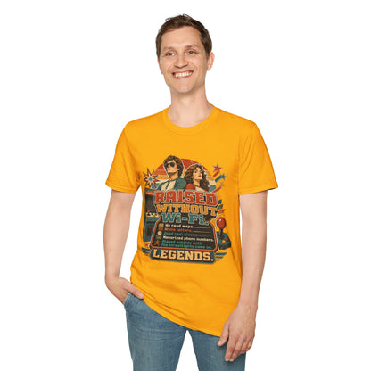 Raised Without Wi‑Fi T-Shirt — Retro 'Legends' Vintage Graphic Tee