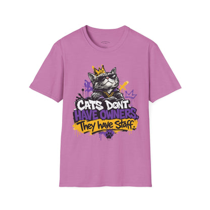Cat Graphic Tee — "Cats Don't Have Owners They Have Staff"