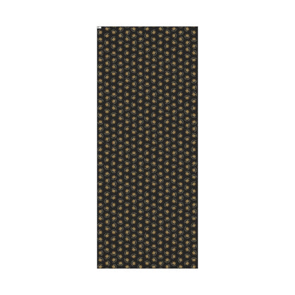 Gift Wrap Paper — Elegant Black & Gold Floral Holiday Wrapping Sheets