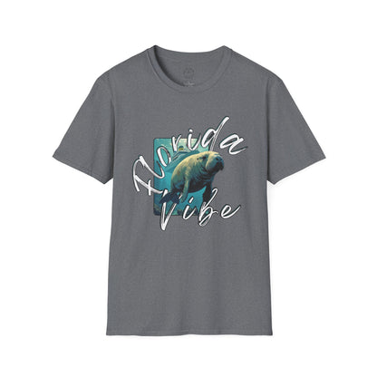 Florida Vibe Unisex Softstyle T-Shirt - Casual Beachwear Tee, manatee