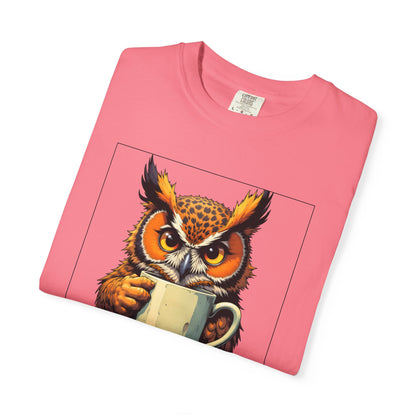 Coffee Owl T‑Shirt - "Touch My Coffee and You'll Need a New Hand" Graphic Tee