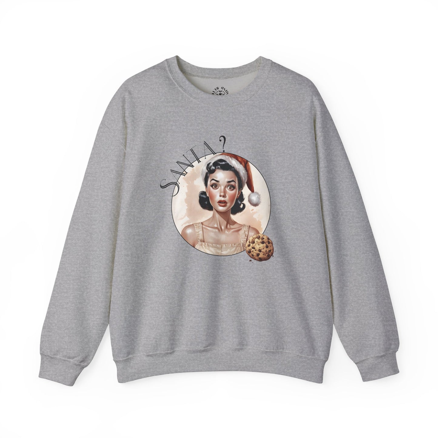 Funny Cookie Lover Sweatshirt - Retro Design - Santa? Christmas