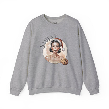 Funny Cookie Lover Sweatshirt - Retro Design - Santa? Christmas