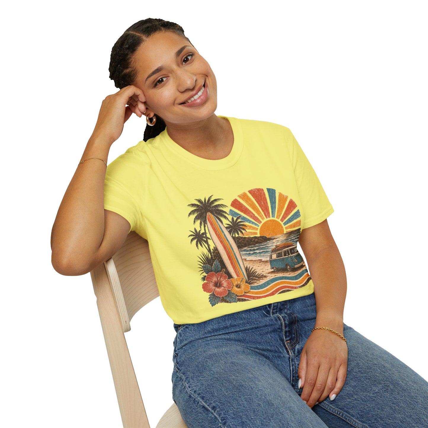 Retro Surf Sunset T-Shirt