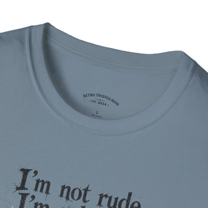 Cat Graphic T‑Shirt — "I'm Not Rude, I'm Selective" Funny Cat Tee