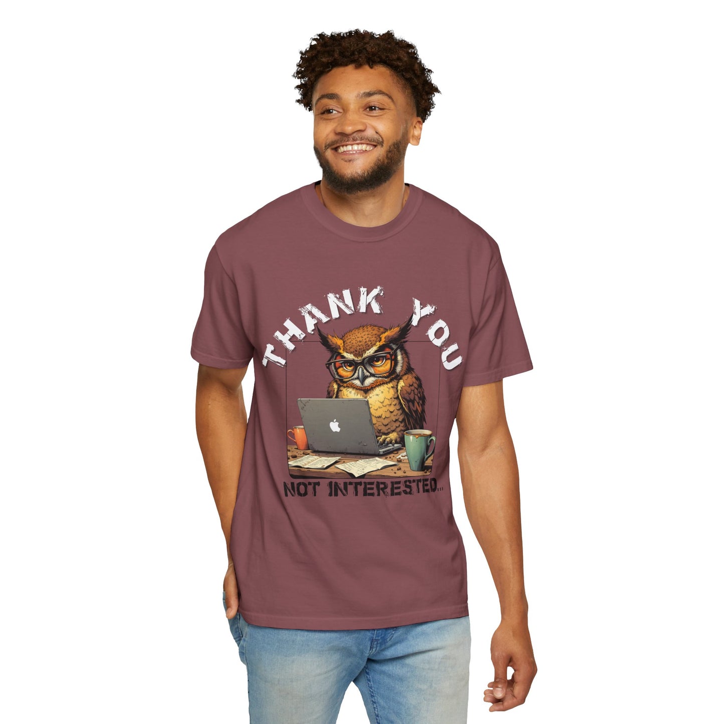 Owl 'Thank You, Not Interested' Graphic T-Shirt