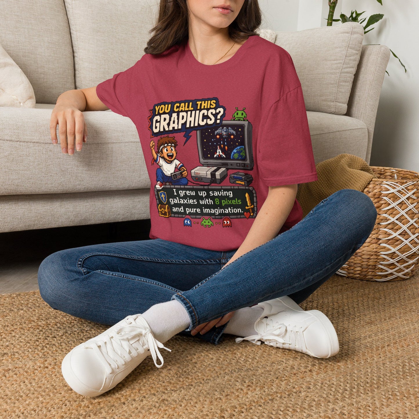T-Shirt — "You Call This Graphics?" Retro Gamer Vintage Video Game Tee