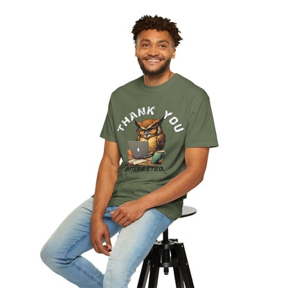 Owl 'Thank You, Not Interested' Graphic T-Shirt