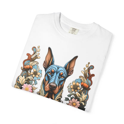 Pure Love Dog Art Unisex T-Shirt - Vibrant Floral Design