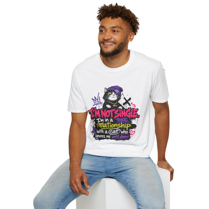 T‑Shirt — “I’m Not Single: I’m in a Toxic Relationship with a Cat” Graphic Tee