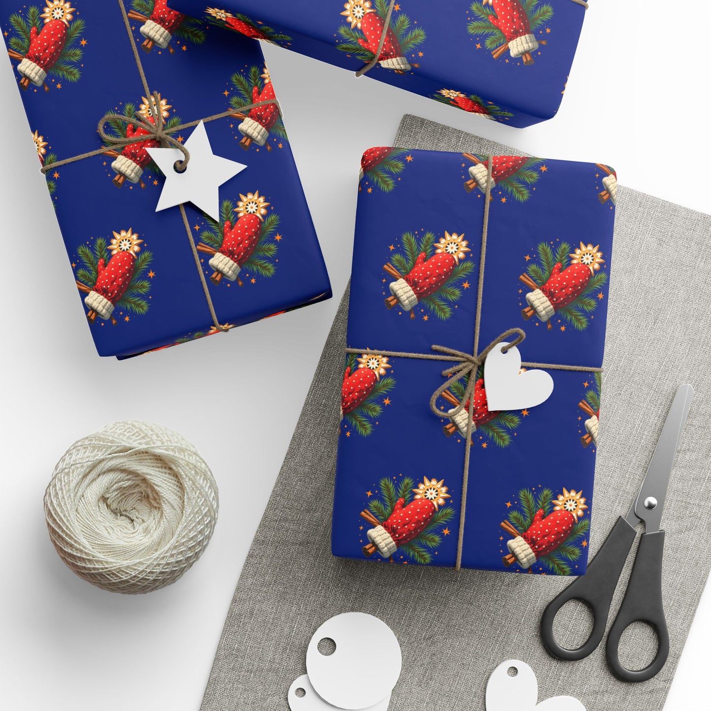 Strawberry Floral Wrapping Paper Roll — Blue Fruit Pattern Gift Wrap for Birthdays & Holidays