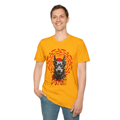 Doberman Graphic T-Shirt — Red Halo 'Bandit' Design