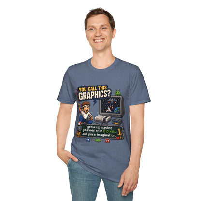 T-Shirt — "You Call This Graphics?" Retro Gamer Vintage Video Game Tee