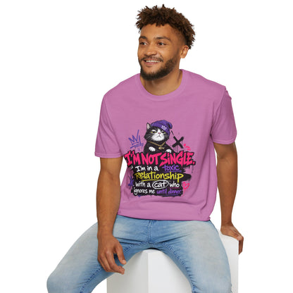 T‑Shirt — “I’m Not Single: I’m in a Toxic Relationship with a Cat” Graphic Tee