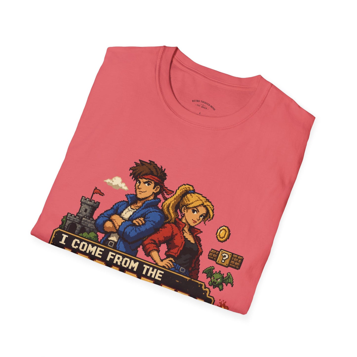 Retro Arcade Era T-Shirt — Pixel RPG Game Tribute