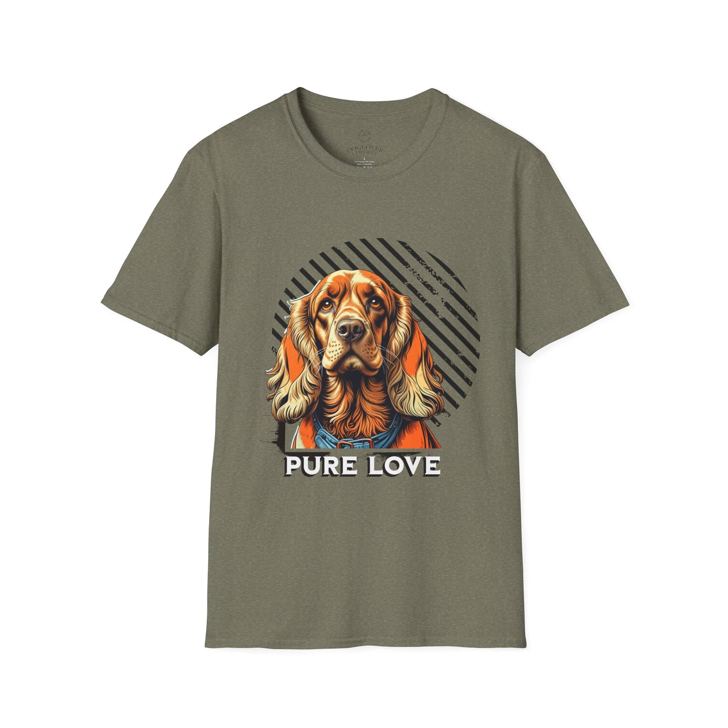Pure Love Dog T-Shirt - Unisex Softstyle Tee for Dog Lovers