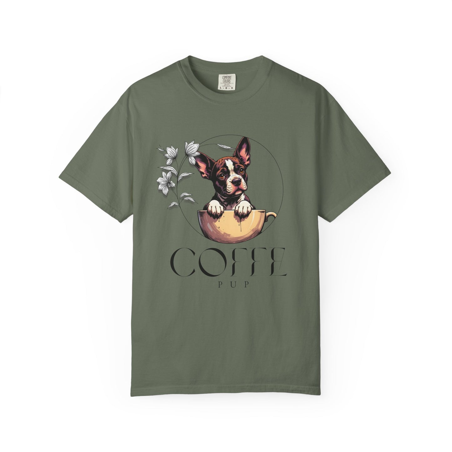 Coffee Pup Unisex Garment-Dyed T-shirt