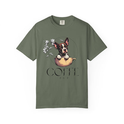 Coffee Pup Unisex Garment-Dyed T-shirt