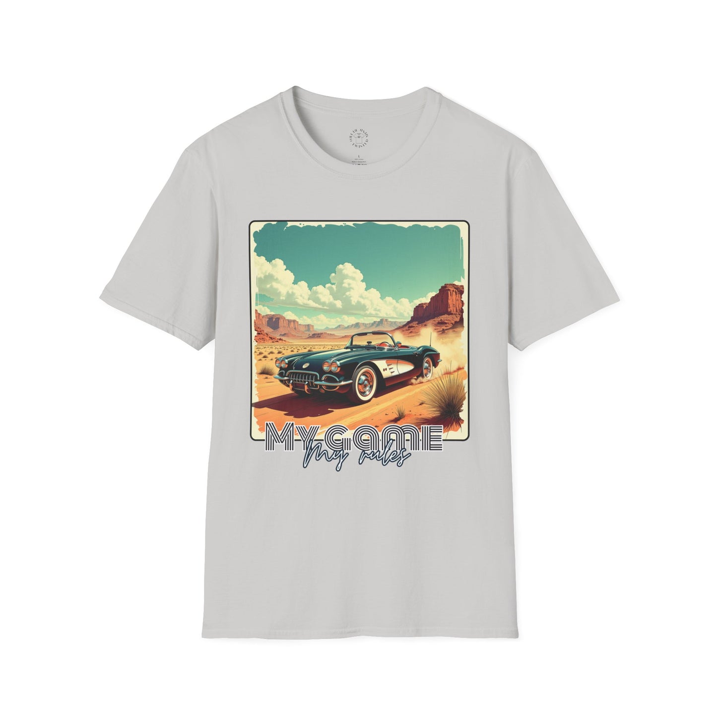 Vintage Car Graphic Unisex Softstyle T-Shirt - Perfect for Road Trip Lovers ,sport,car