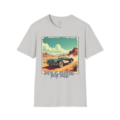 Vintage Car Graphic Unisex Softstyle T-Shirt - Perfect for Road Trip Lovers ,sport,car