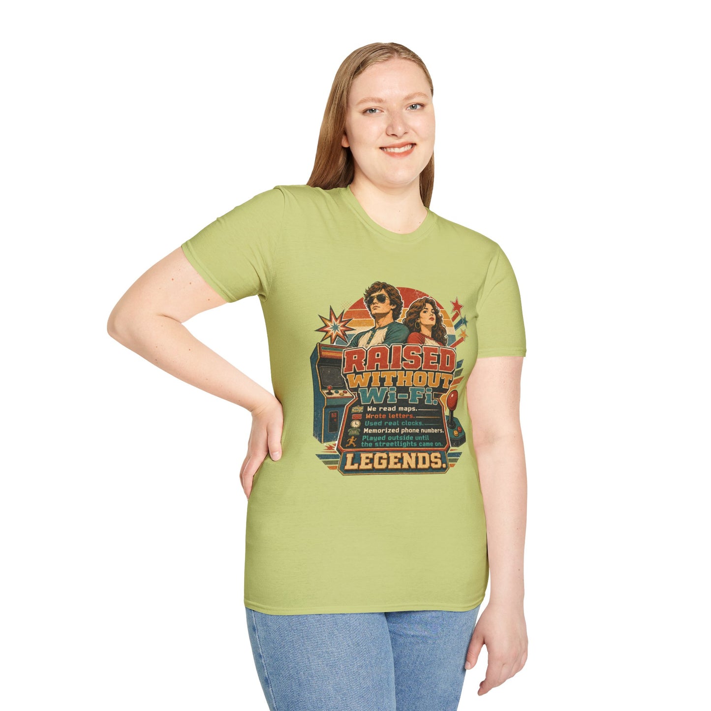 Raised Without Wi‑Fi T-Shirt — Retro 'Legends' Vintage Graphic Tee