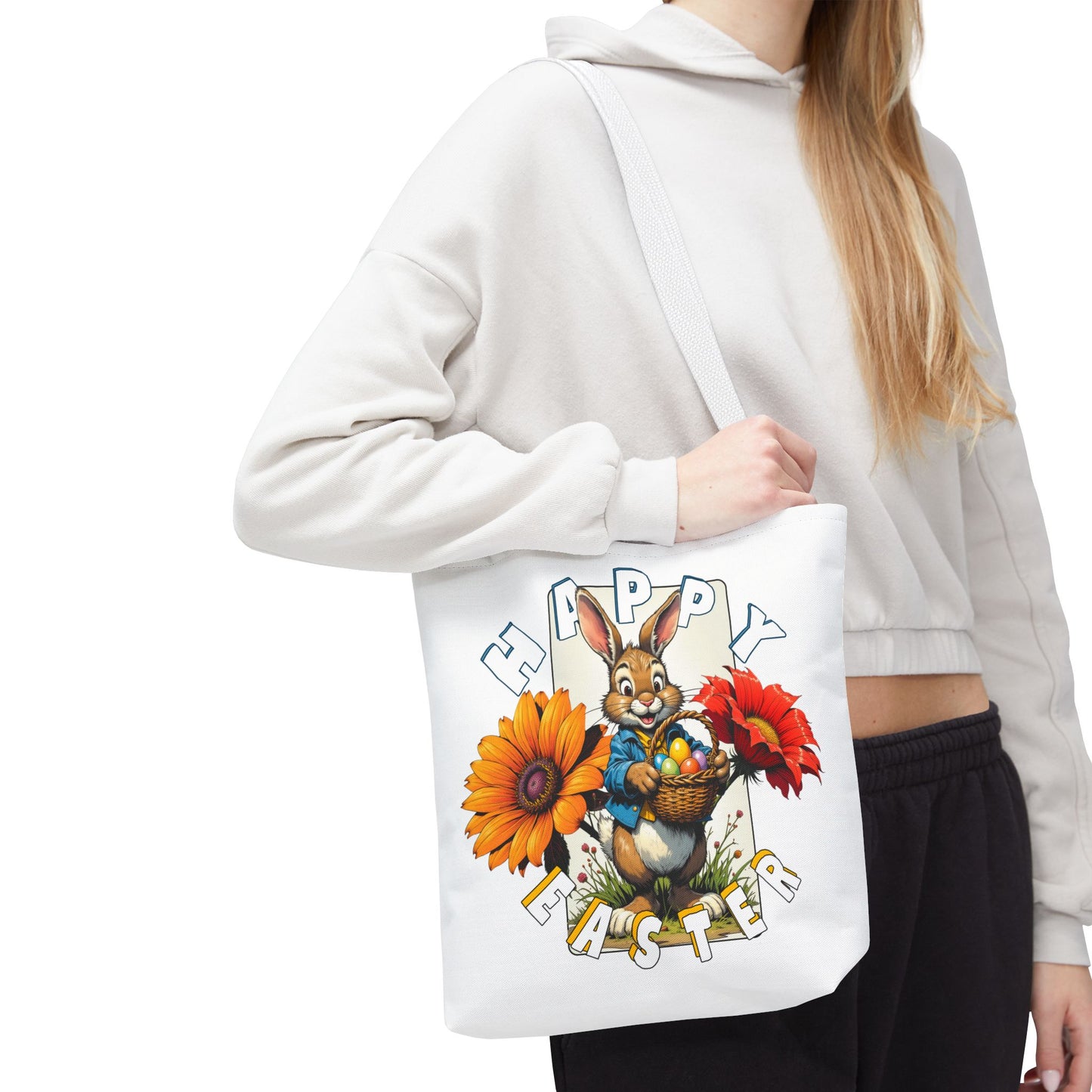 Happy Easter Bunny Tote Bag - Perfect Spring Accessory, Easter bunny