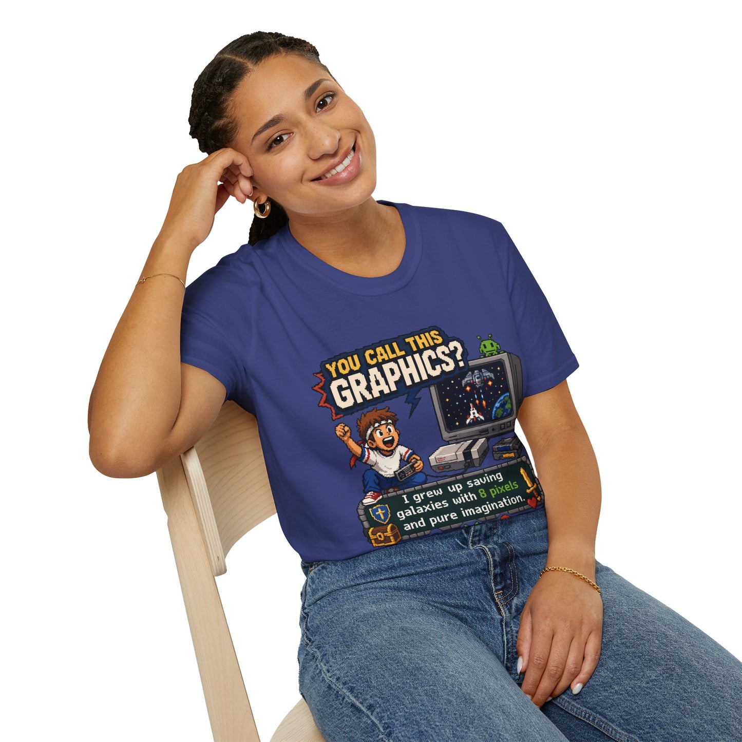 T-Shirt — "You Call This Graphics?" Retro Gamer Vintage Video Game Tee