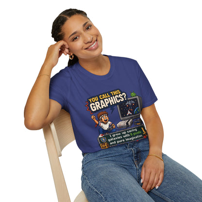 T-Shirt — "You Call This Graphics?" Retro Gamer Vintage Video Game Tee