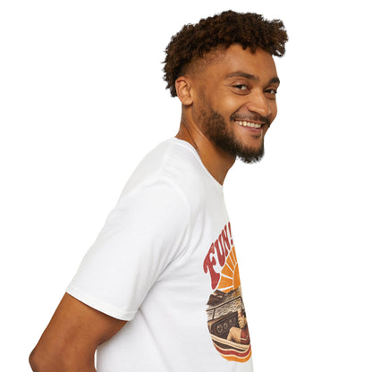 Retro 'FUN! FACT!' Surf Tee — Vintage Sunset Beach Graphic T-Shirt
