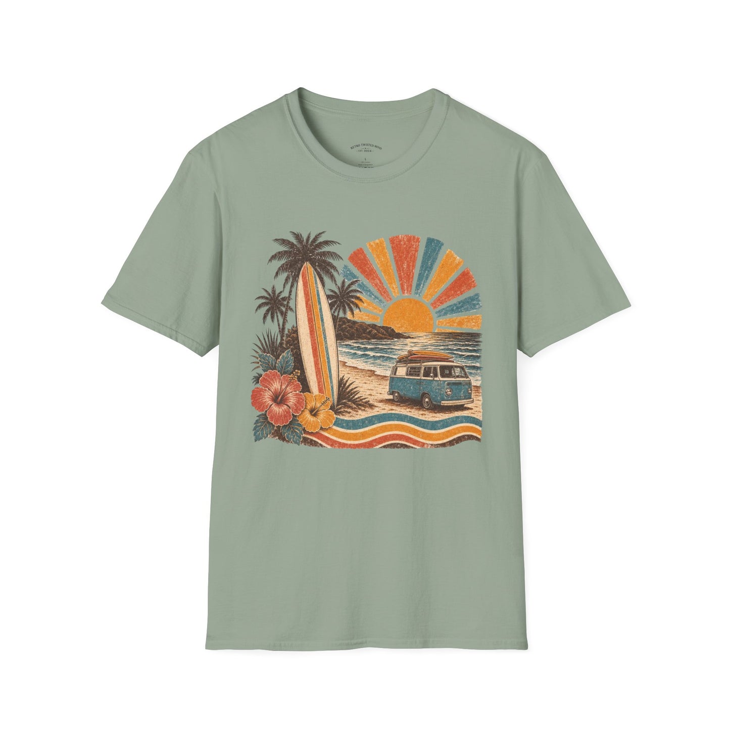 Retro Surf Sunset T-Shirt
