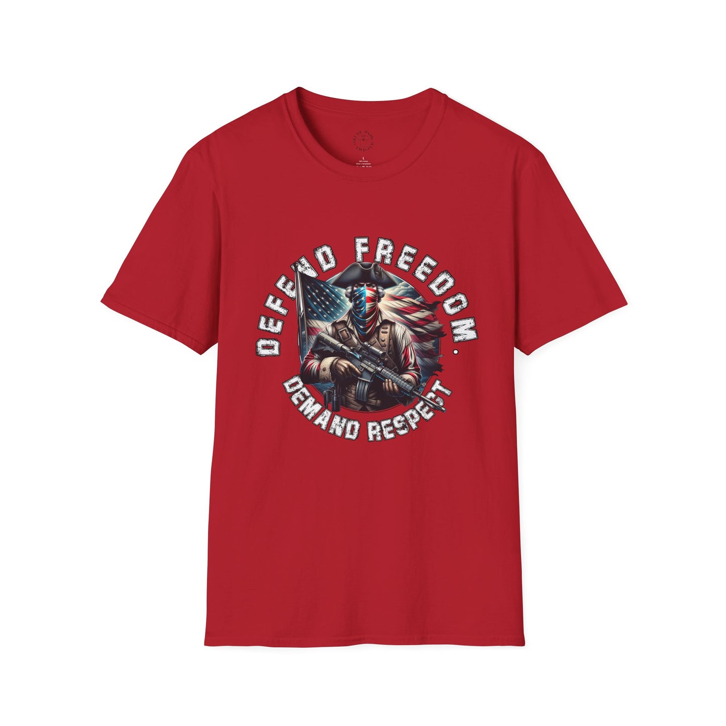 Defend Freedom Unisex Softstyle T-Shirt - Patriotic Graphic Tee