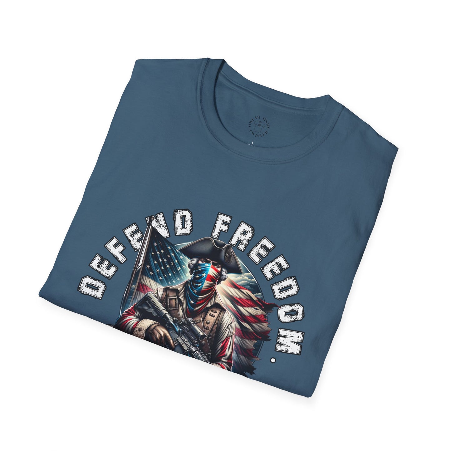 Defend Freedom Unisex Softstyle T-Shirt - Patriotic Graphic Tee
