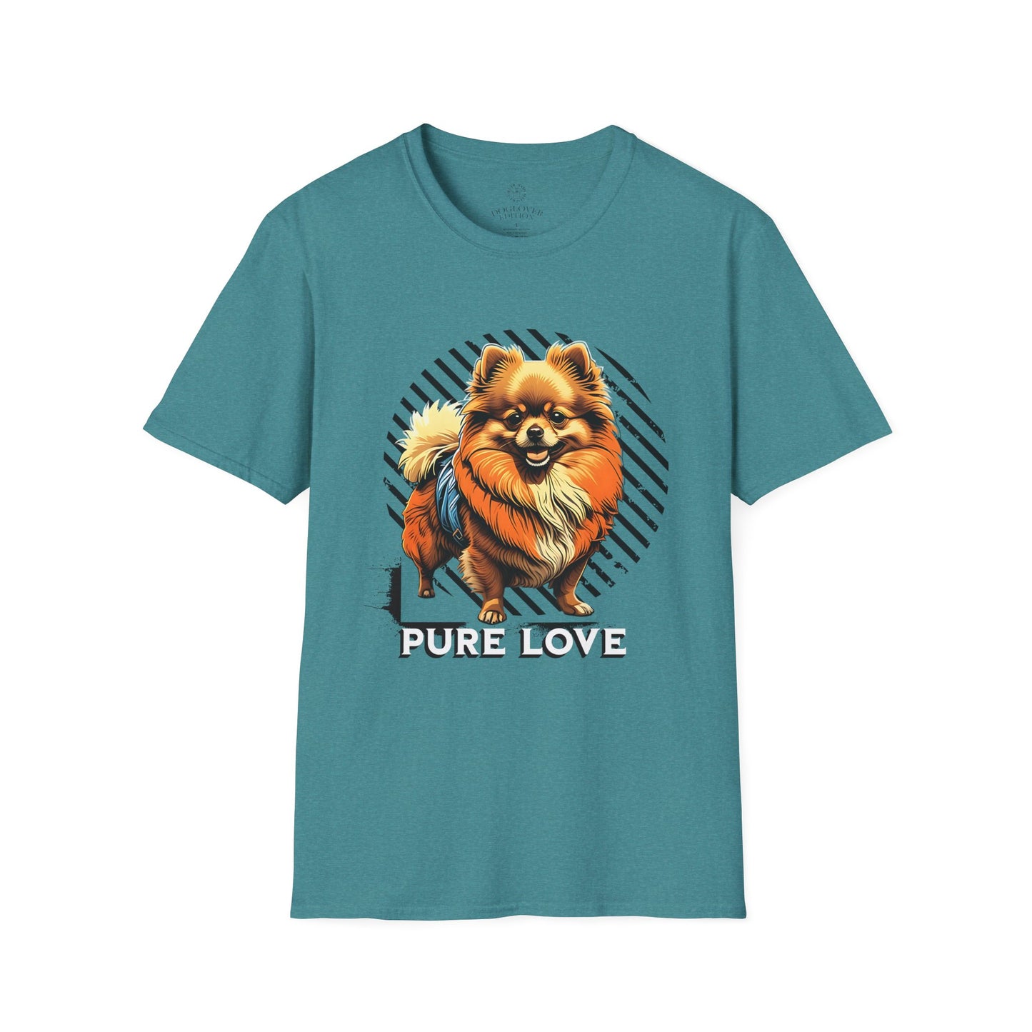Unisex Softstyle T-Shirt - 'Pure Love' Pomeranian Print