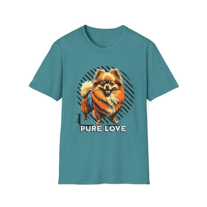 Unisex Softstyle T-Shirt - 'Pure Love' Pomeranian Print