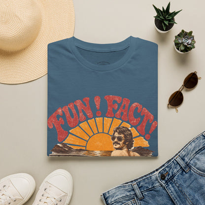 Retro 'FUN! FACT!' Surf Tee — Vintage Sunset Beach Graphic T-Shirt