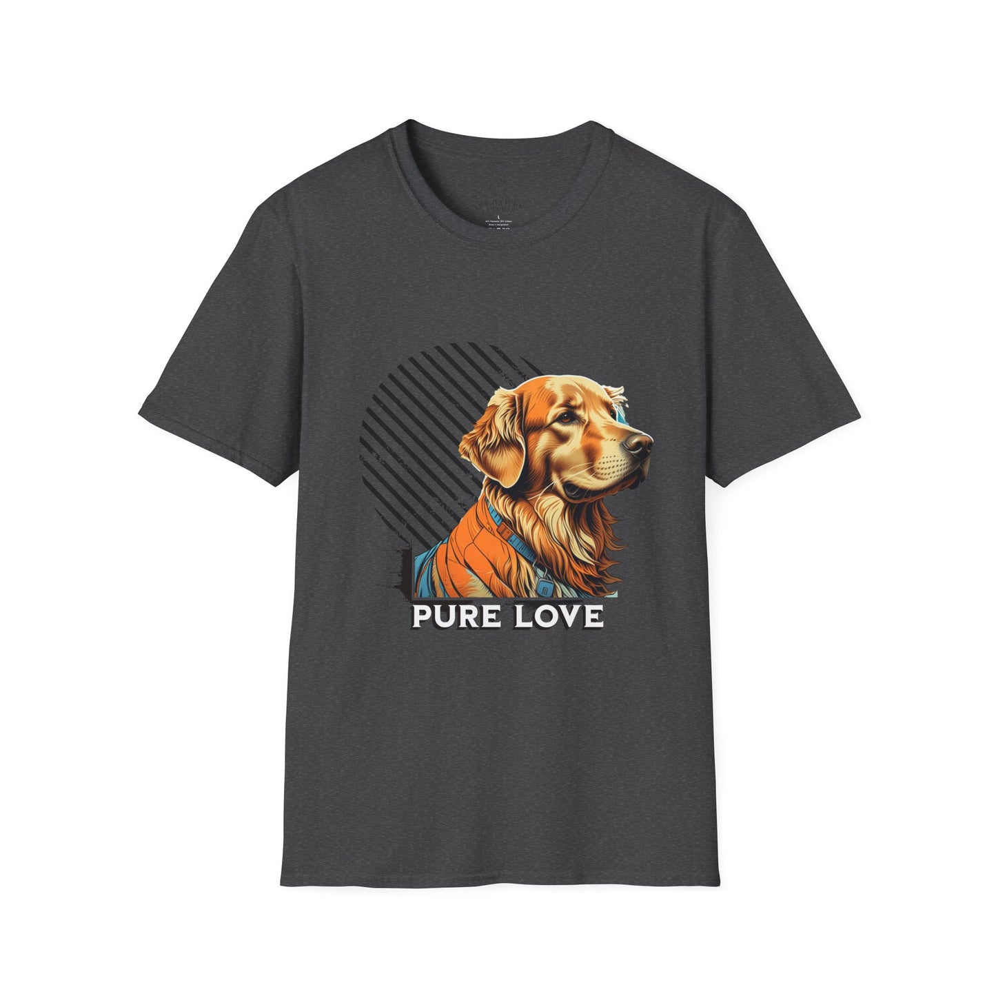 Pure Love Golden Retriever T-Shirt – Unisex Softstyle Tee for Dog Lovers