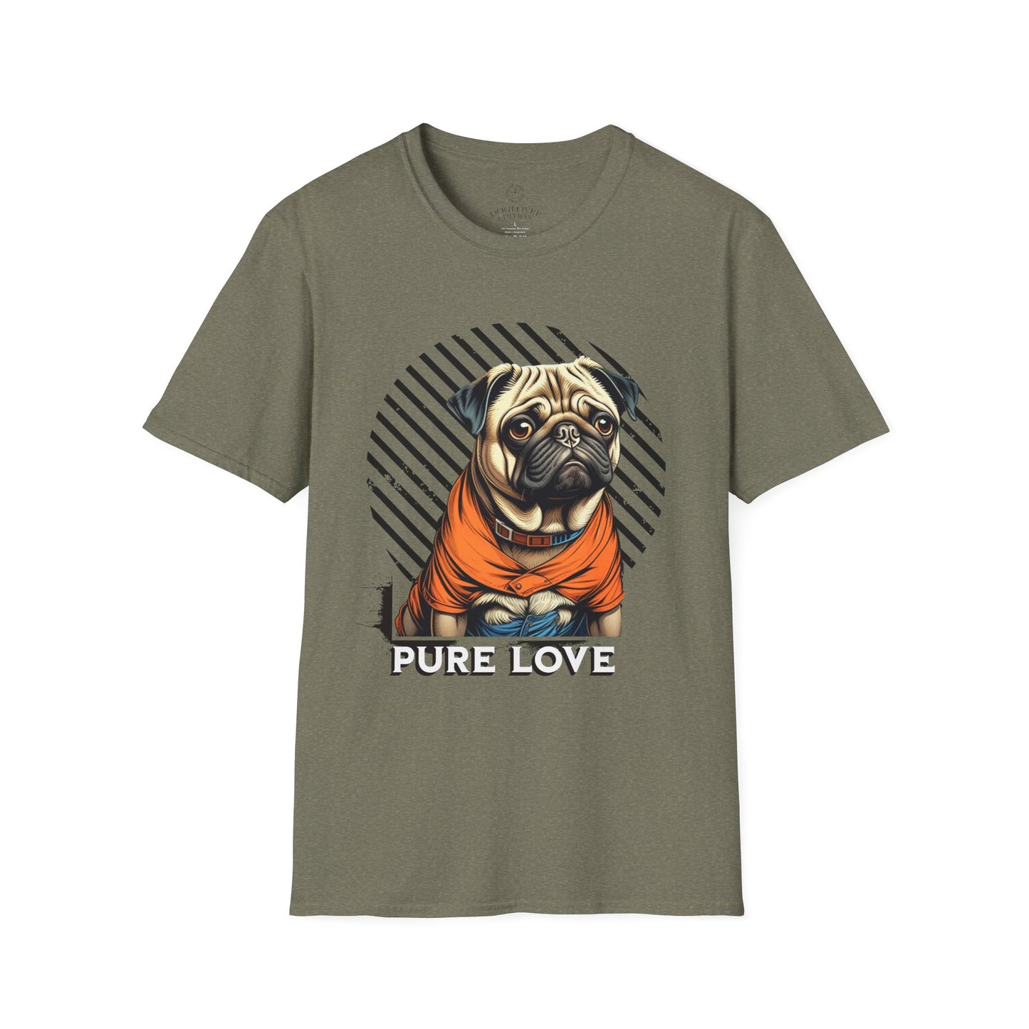 Pure Love Pug Unisex Softstyle T-Shirt