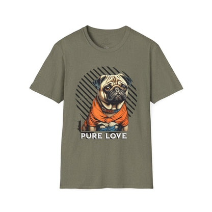 Pure Love Pug Unisex Softstyle T-Shirt
