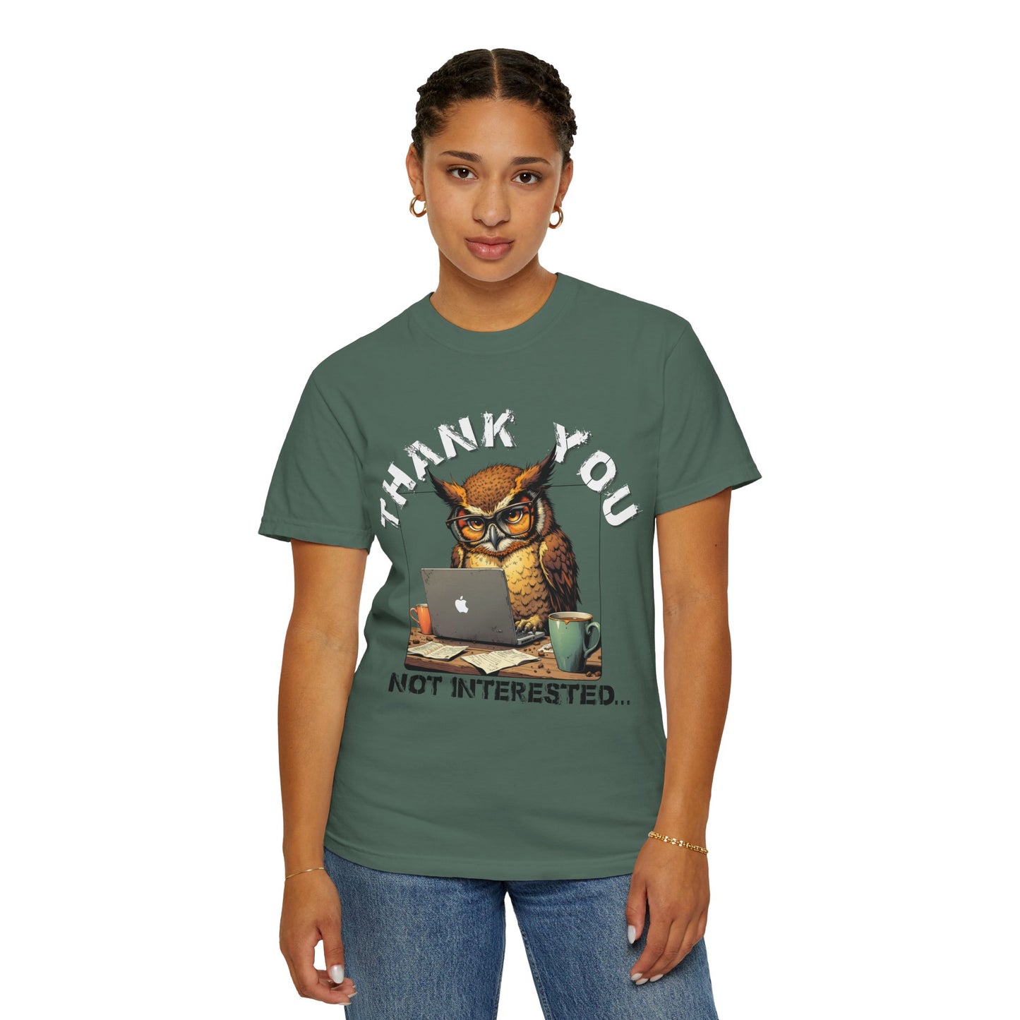 Owl 'Thank You, Not Interested' Graphic T-Shirt