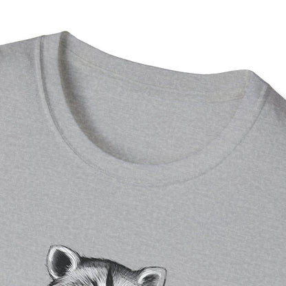 Raccoon Illustration T-Shirt — 'Yeah, right...' Cute Sarcastic Graphic Tee
