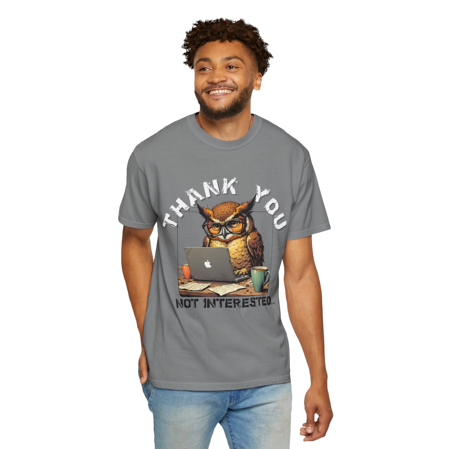 Owl 'Thank You, Not Interested' Graphic T-Shirt