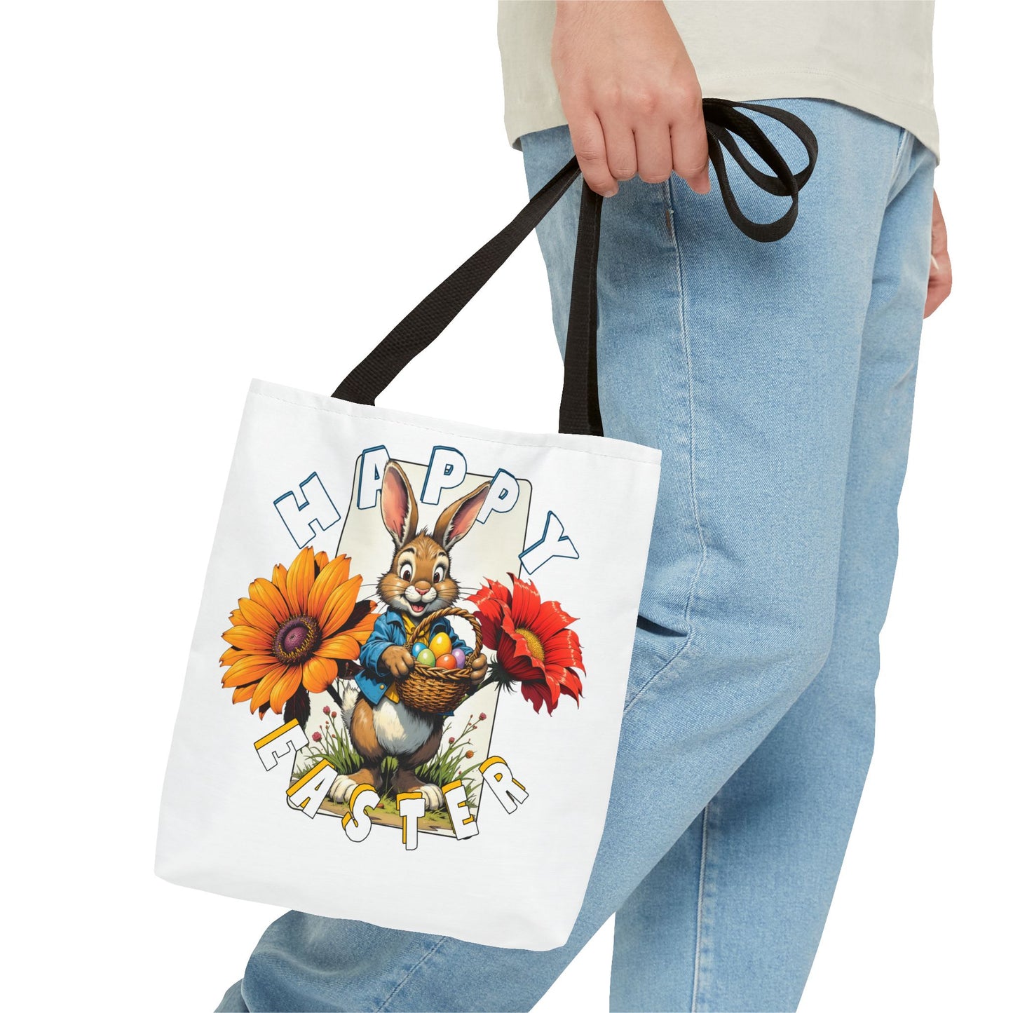 Happy Easter Bunny Tote Bag - Perfect Spring Accessory, Easter bunny