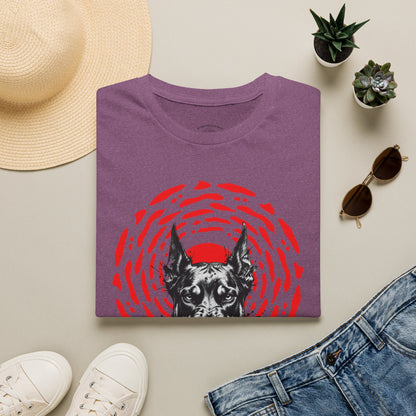 Doberman Graphic T-Shirt — Red Halo 'Bandit' Design