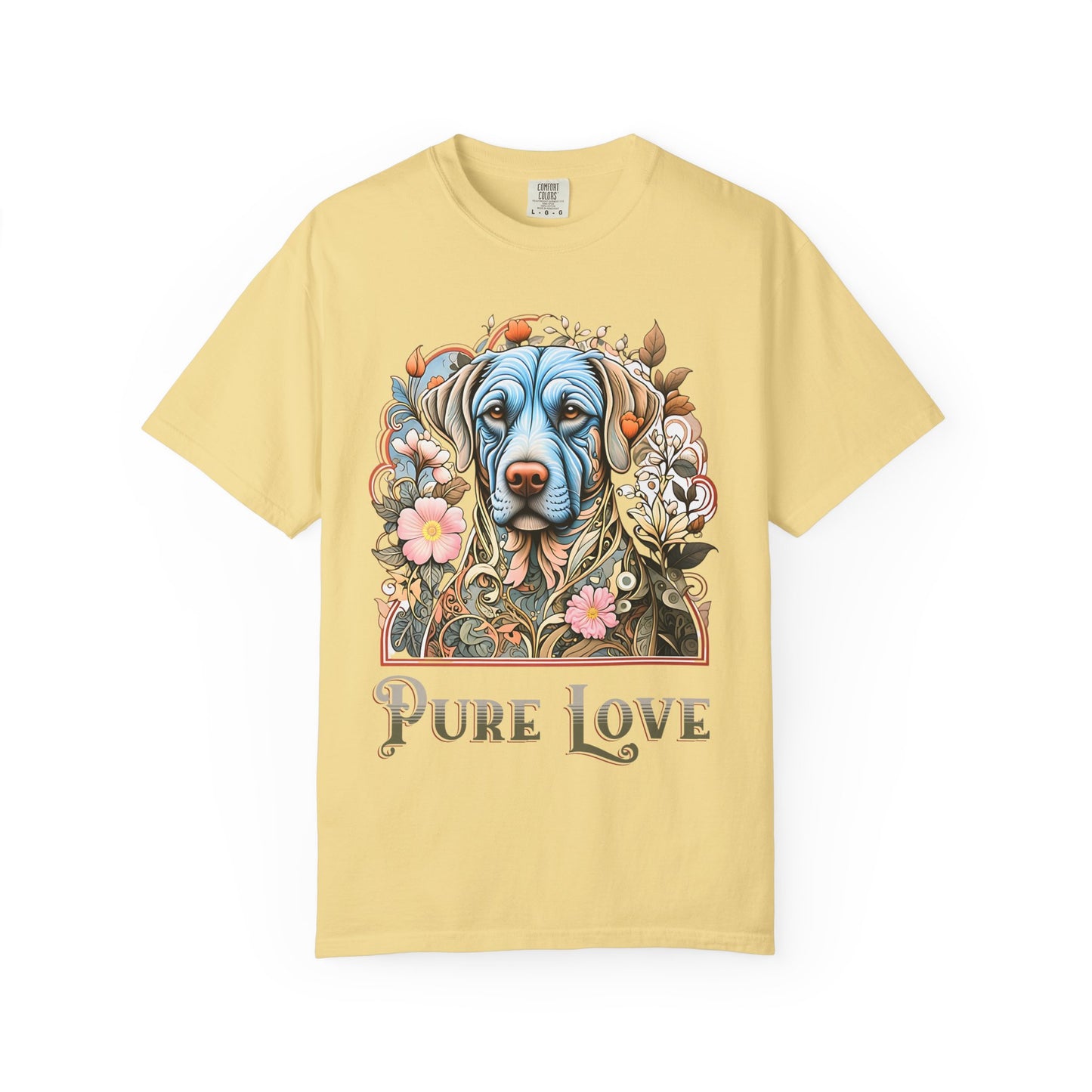 Pure Love Dog T-Shirt - Unisex Garment-Dyed Tee for Pet Lovers