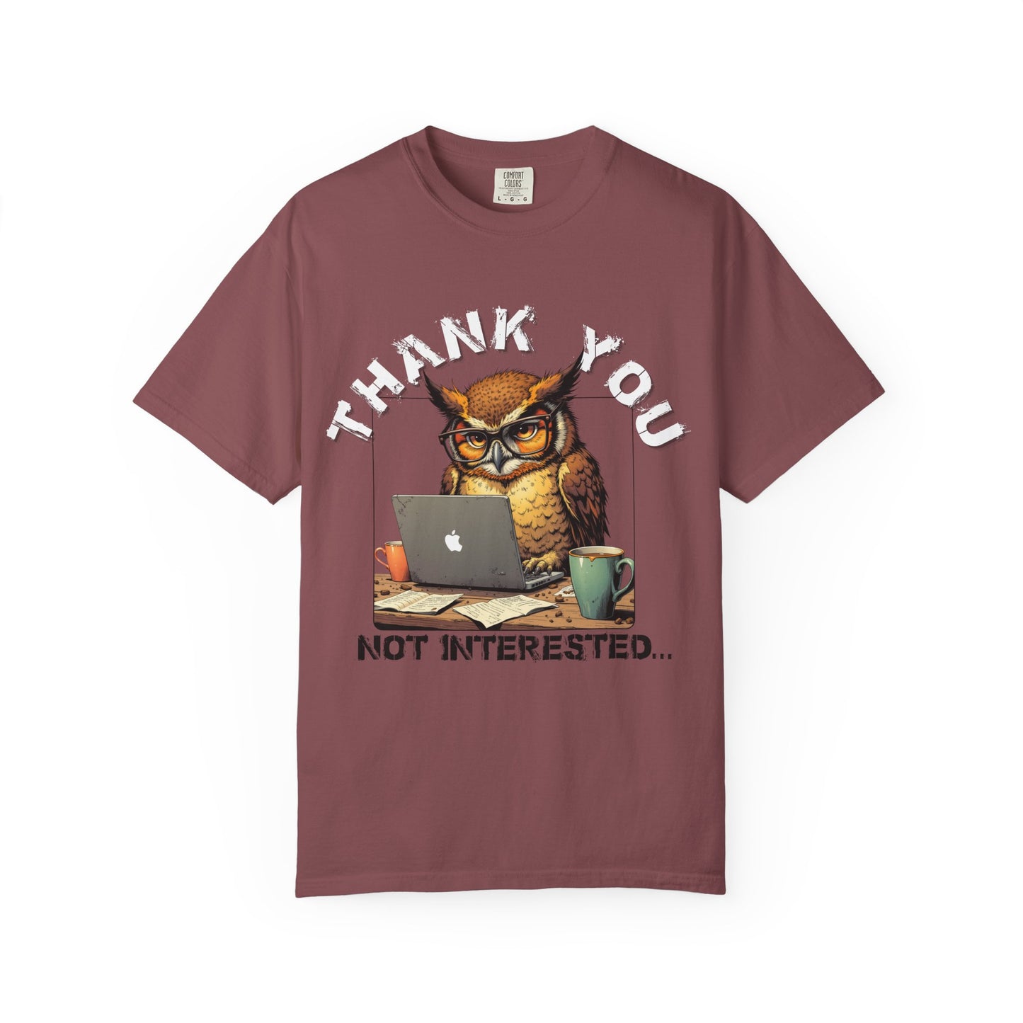 Owl 'Thank You, Not Interested' Graphic T-Shirt