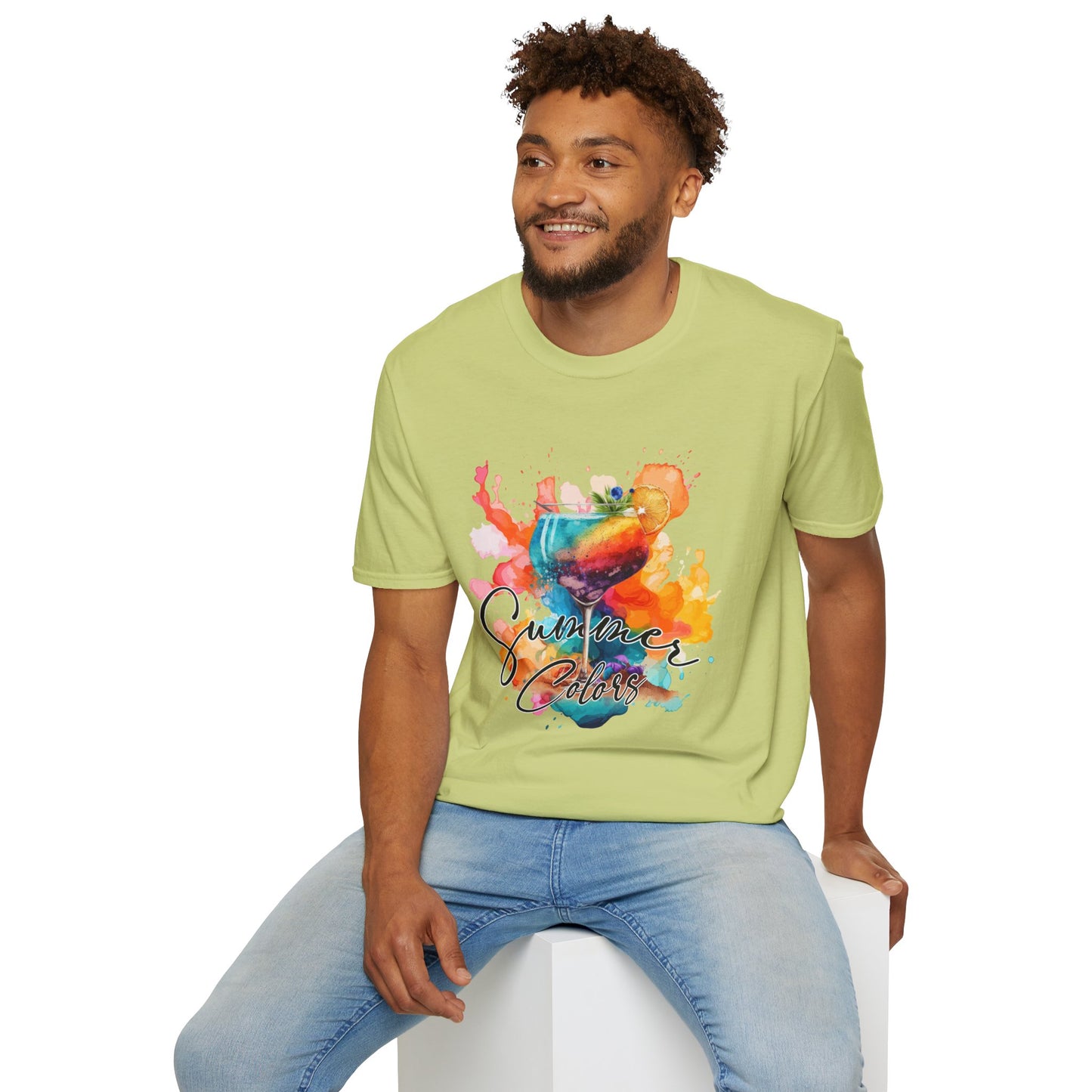 Colorful Artistic T-Shirt with Inspirational Design, Unisex Softstyle Tee, Gift for Art Lovers, Casual Wear, Birthday Gift Idea