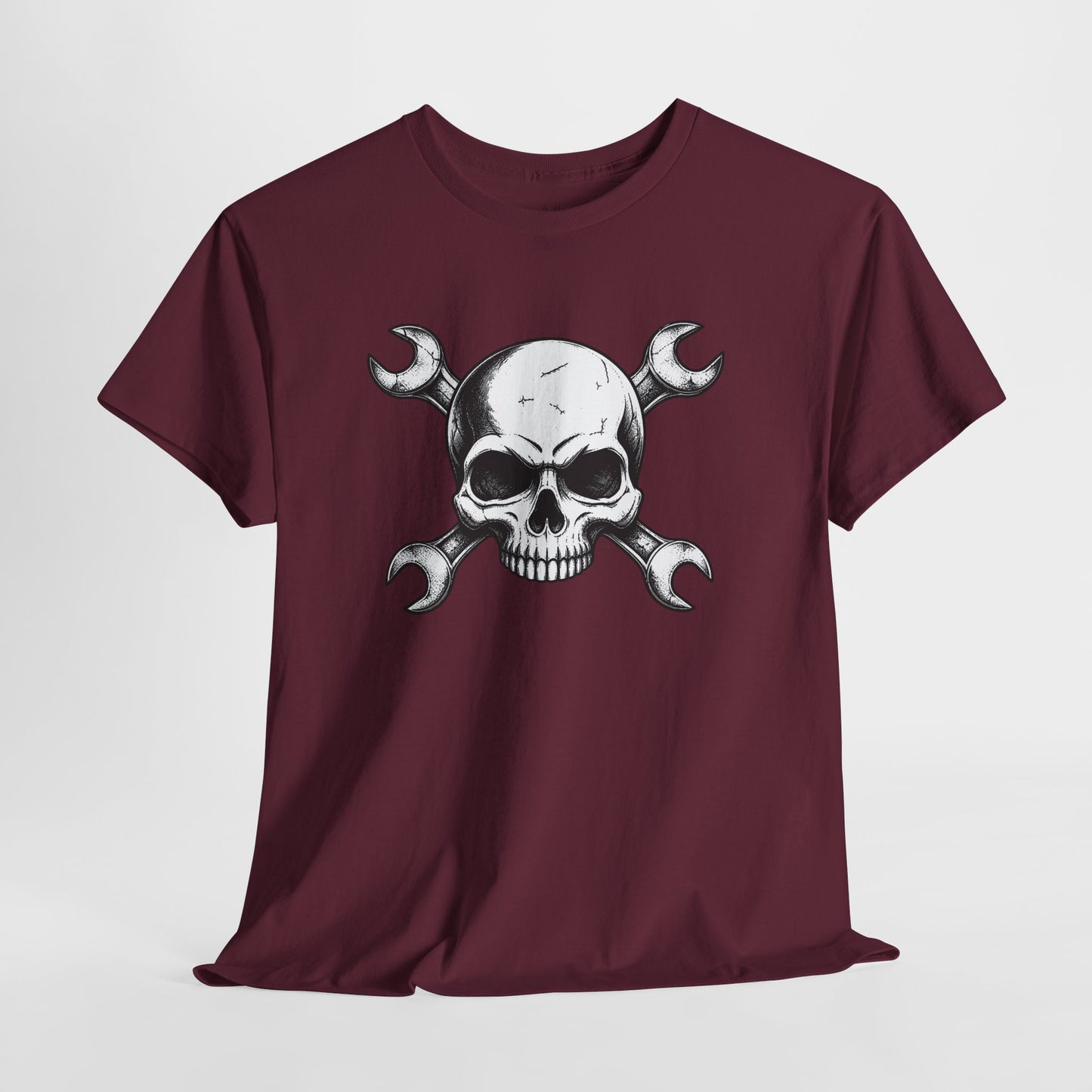 Mechanic Skull Tee — Wrench Crossbones Graphic T-Shirt